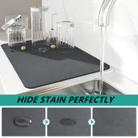 Alfombra De Cocina Grande Antiadherente Y Absorbente Super Alfombra De Drenaje Para Platos Y Tazas Alfombra De Secado Rápido Para Baño Material De Arcilla De Diatomeas Ecológica - details 3