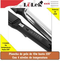 Plancha de pelo 45W con placas de turmalina, 4 niveles de temperatura de hasta 220°, cuidado iónico y anti-frizz, Oryx - details 1