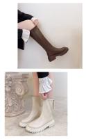 Botas Largas Para Mujer Con Forro Polar Zapatos De Caballero De Otoño E Invierno Européicos Y Americanos Talla 42 - details 6