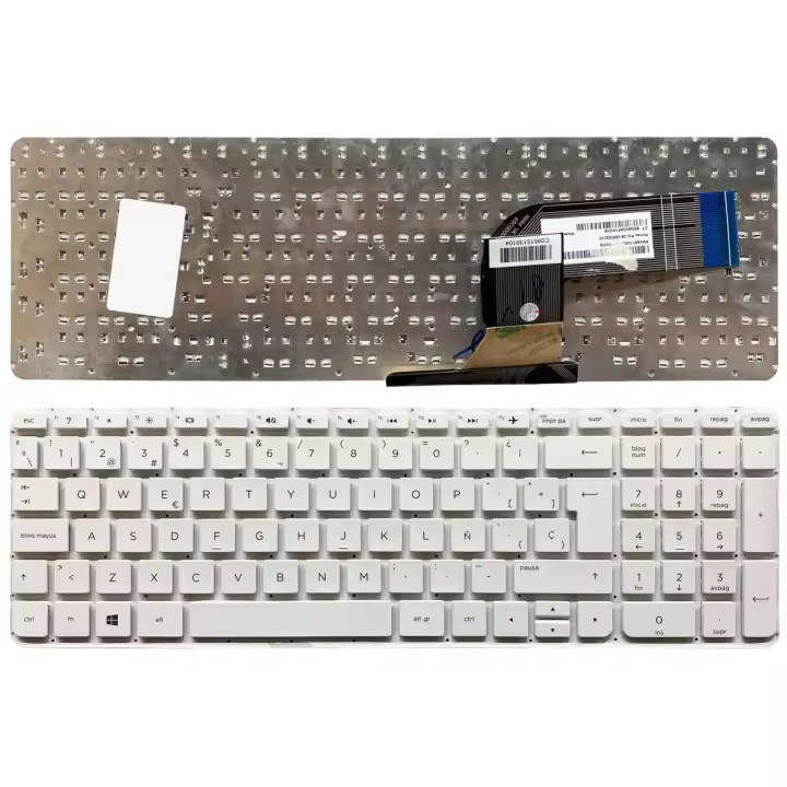 TECLADO EN COLOR BLANCO PARA PORTÁTIL HP PAVILION 17-F SIN MARCO - 1