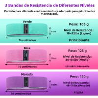 Banda Elástica De Resistencia Para Glúteos Y Piernas En Tela Para Ejercicios De Squat Y Estiramiento En Yoga Y Gimnasio Equipamiento De Fitness Para Coreografía Y Uso General - details 0