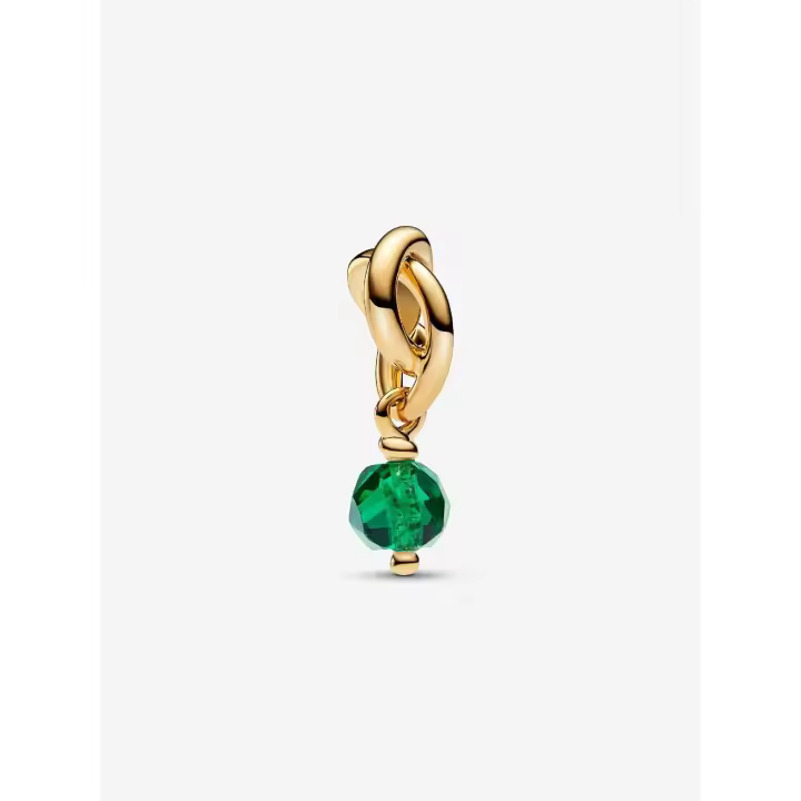Pandora - Charm Colgante con Círculo de eternidad facetado de Mayo-Baño de Oro de 14 K - 1