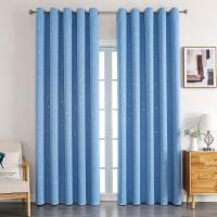 Cortinas Para Niños Con Estrellas Y Negro Resistente Al Sol Para Dormitorio Y Sala De Estar Ventanas Modernas De Doble Capa Sin Encaje - details 12