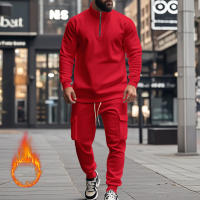 Conjunto Deportivo Casual Para Hombres Verano Otoño Invierno Con Cierre De Cremallera Y Veludo Tejido De Poliéster Talla S a XXXL - details 55