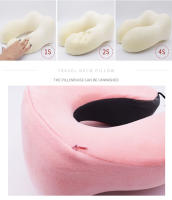 Almohada De Memoria Para El Cuello En Forma De U Soporte De Descanso Para Viaje Oficina Siesta Cervical Almohada De Viaje Suave - details 6