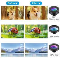 APEXEL-Kit de lentes de cámara 6 en 1, lentes de teléfono móvil para fotógrafo, Macro gran angular, ojo de pez, filtro CPL para iPhone, Xiaomi Mi9, nuevo - details 7