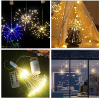 Decoraciones De Navidad Dandelion Fireworks Lamp Luces LED Cadena 200 LEDs Control Remoto 8 Modos Guirnalda De Navidad Multicolor - details 13