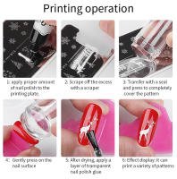 Kit De Manicura LULAA Con Herramientas Para Arte De Uñas En Gelatina Transparente Y Silicona Suave Estampador Y Scrapera Placa De Imagen Rectangular Para DIY De Pintura De Uñas - details 5