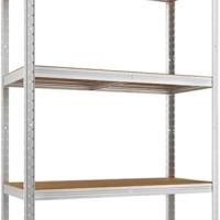 ORION91oficial® - Estantería Metálica Galvanizada | Modular | Almacenaje | 140x70x30 cm | Acero y MDF | Antihumedad | Hogar | Trastero | Almacen | Garaje | 4 Baldas Ajustables | Cargas Pesadas 700Kg | Estantería - spaziOrion91 - details 3