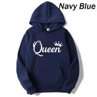 Sudadera De Capucha Largo Manga Para Mujer Estampado Rey Y Reina Casual Streetwear Para Pareja Otoño E Invierno - details 20