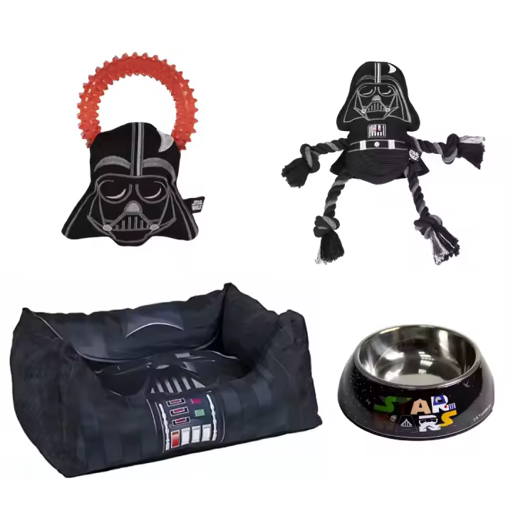 Kit para mascotas Star Wars : colchoneta, comedero y juguetes para consentir a tus peluditos pequeños Cerdá - 1