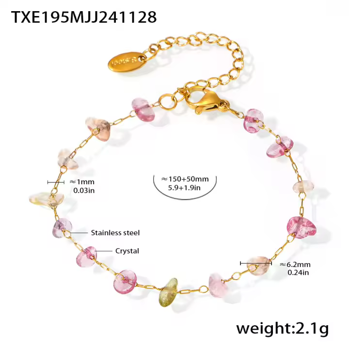 Collar Rosa pulsera de las señoras conjunto de Maple inoxidable de Piedra natural de las cuentos Collar de las mujeres collar de la joyería de lujo de regalo - 1