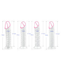 Dildo Realista De Goma Con Ventosa Para Mujeres Estimulador De Clítoris Y Masturbador Vaginal Juguetes Sexuales Para Lesbianas Tamaño 19cm X 3.5cm - details 0