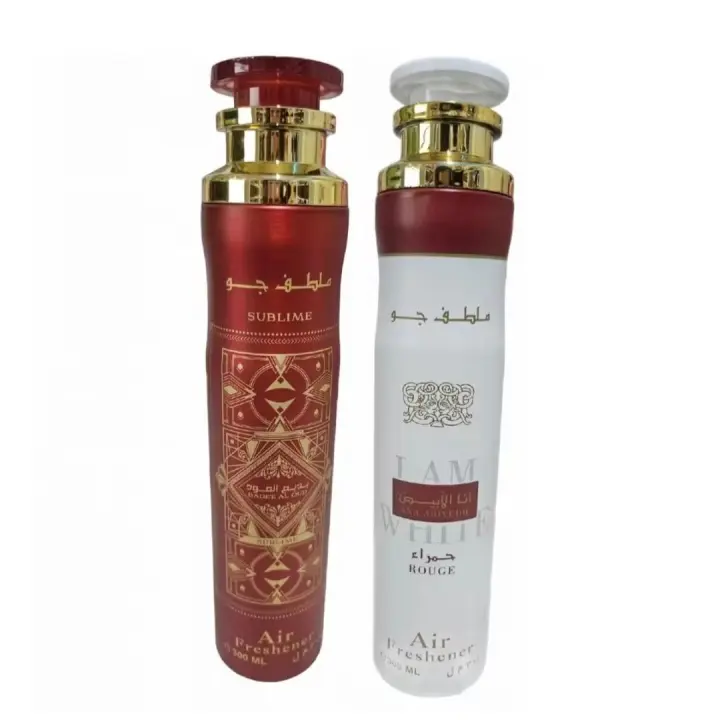 Pack de 2 unidades ambientadores árabes Lattafa 600ml,Spray para el hogar y tejidos Badee al oud sublime 300ml+Ana Abiyedth rouge 300ml,Olores duraderos frescos,dulces,únicos,orientales - 1
