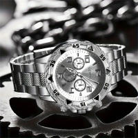 Reloj De Negocios Para Hombre 2pcs/set Con Dial Arábigo Y Correa De Acero Reloj De Cuarzo Moda Y Casual Sin Caja - details 2