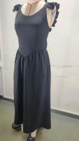 Vestido De Verano Para Mujer Corte A-line De Pierna Media Sin Espalda Con Cintura Definida Y Bolsillos Estilizado Con Flores - details 1