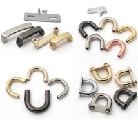 Conector De Puente En Forma De U Para Bolso 5PCS Modificación De Hebilla Metálica Removible Para Mujer Accesorios De Bolso Material De Aleación De Zinc Color Oro/Light Gold/Rosa/Silver/Chrome - details 1