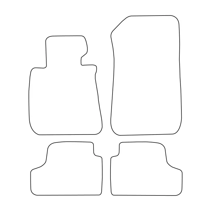Juego de alfombrillas de terciopelo para BMW Serie 3 E93 Cabrio 2007-2013 - acabado rojo - 1