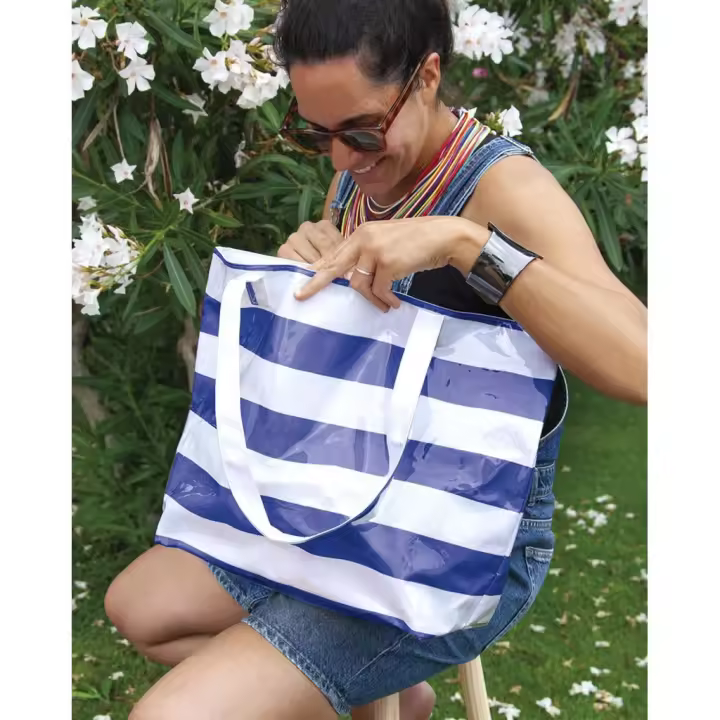 Bolso de playa estampado Marino SUN&SURF, impermeable, 53x36x16 cm - 1
