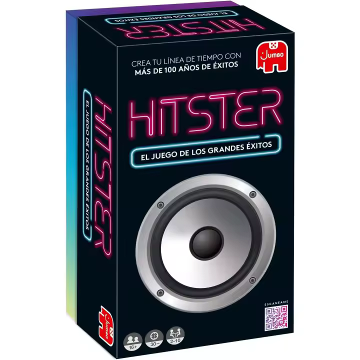 Diset - Jumbo Hitster - Juegos de Mesa Adultos Divertidos Para Fiestas ,App Gratuita,2 a 10 Jugadores, Más de 300 Éxitos - 1