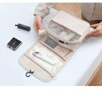 Bolsa De Cosméticos Con Gancho Para Mujer Bolso De Viaje Impermeable Organizador De Belleza Neceser De Baño Almacenamiento De Maquillaje - details 5