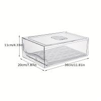 Caja De Almacenamiento Para Nevera De Cocina Tipo Cajón Fresh-Keeping Para Huevo Y Carne Caja De Congelación De Alimentos Moderna Material PET+PE - details 4
