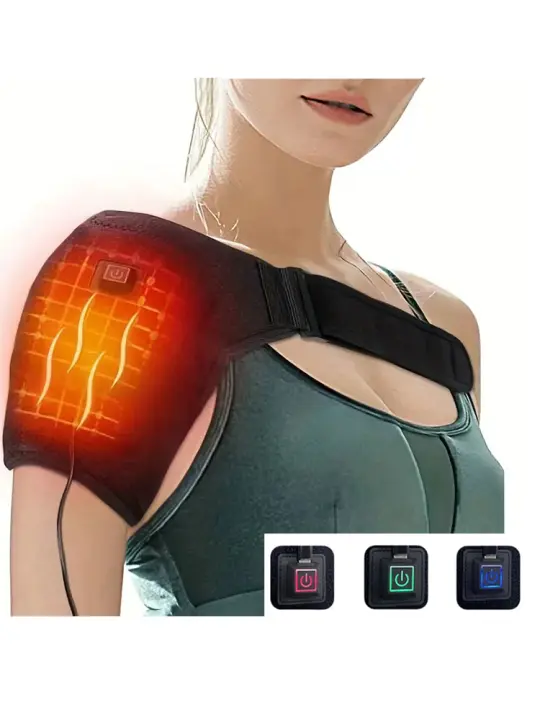 Cinturón De Masaje Eléctrico USB Para Hombro Y Brazo Calentador De Espalda Soporte De Manguera De Mano Para Fitness Y Calefacción - 1