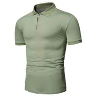 Camiseta Polo Hombre Manga Corta Verano Cierre De Cremallera Ligera Transpirable Streetwear Solido Tops Casual Para El Día - details 5