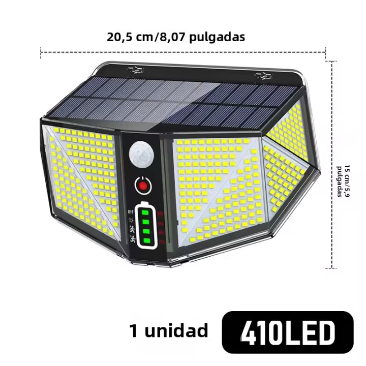 Lámpara De Pared Solar LED Super Brillante Con Sensor De Movimiento PIR Y Inducción Humana IP65 Impermeable Para Exterior Iluminación De Courtyard - 1