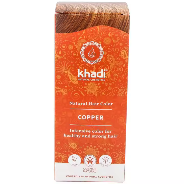 Khadi Herbal Color Cobre Brillante Rubio Y Rojizo 100G - 1