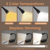 Luz De Lectura Mini LED Recargable De 3 Colores Lámpara Portátil Con Clip Iluminación Nocturna Ajustable Marcador Luz - details 1