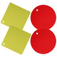 4PCS Almohadillas De Silicona Para Hot Pot Tapete Antideslizante Resistente Al Calor Herramientas De Cocina Duraderas Trivets - details 2
