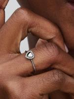 Pandora - Anillo de Halo de corazón grabable - details 0