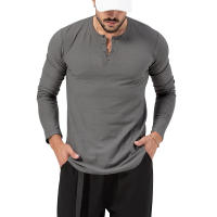 Camiseta de manga larga con cuello redondo de otoño para hombre, jersey holgado, camiseta informal de manga larga para hombre - details 43