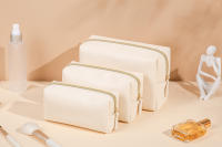 Bolsa De Viaje Portátil De Cuero PU Organizador De Maquillaje Impermeable Para Mujeres Tamaño Pequeño Medio Grande - details 3
