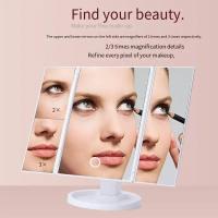 Espejo De Maquillaje Multifuncional Con LED 1/2/3X Aumento Vanidad Rotación De 180° Con 22 Luces LED Iluminación De Escritorio Doméstico - details 2