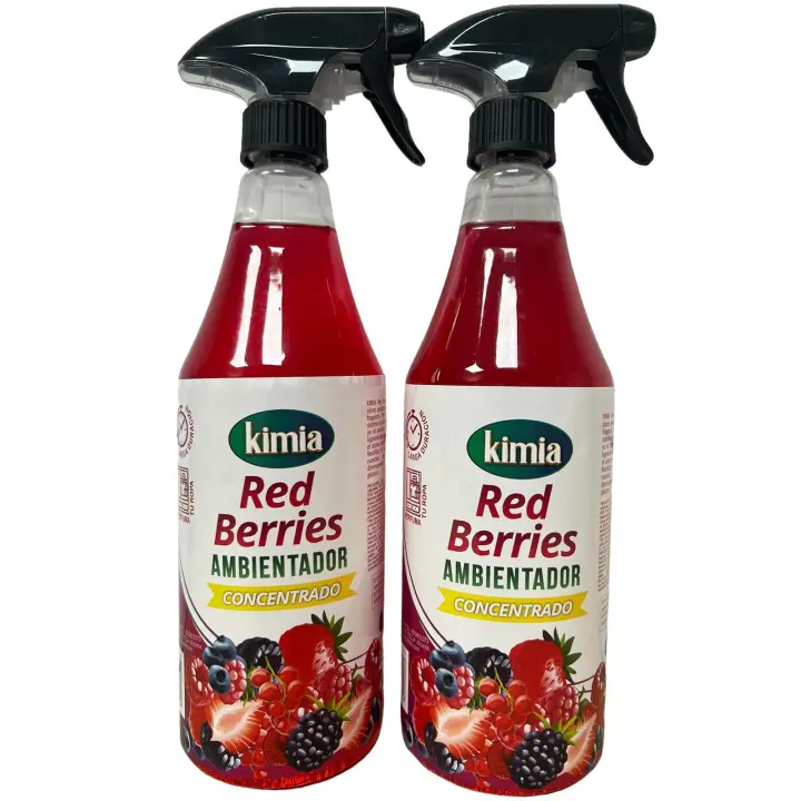 KIMIA PACK 2 AMBIENTADOR CONCENTRADO PERFUMADOR DE HOGAR GOTA RED BERRIES 750ml - 1