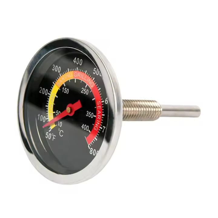 Termómetro De Horno Instantáneo Para Cocina Y Hornear En Casa Escala 0-400℃ Termómetro De BBQ Para Asador Y Parrilla Resistente Al Calor Metal - 1