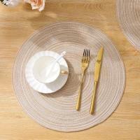 2/4Pcs Tapetes De Mesa Redondos Tejidos De Ramia Antideslizantes Tapetes Para Comedor Placemats Ecológicos Resistentes Al Calor Para Vajilla Tazas Y Copas Suministros De Cocina - details 10