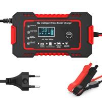 Cargador De Batería 12V6A Para Coche/Moto Con Pantalla Digital Protección Contra Inversión Adecuado Para Baterías De Plomo-Acidez Enchufe Europeo - details 20