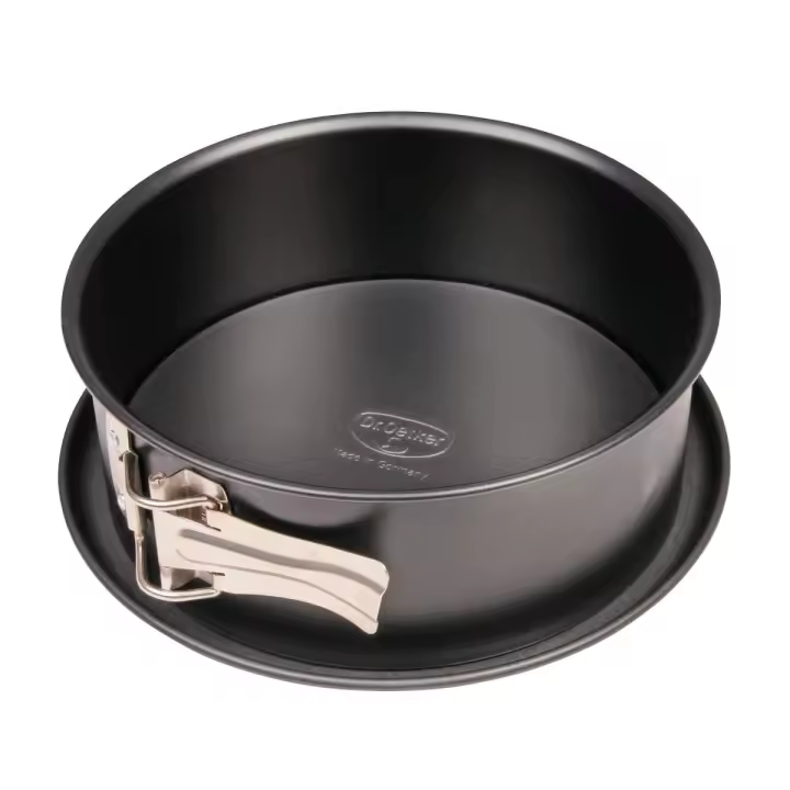 DR. OETKER Molde desmontable 18 cm de 1 fondo para repostería, tarta o bizcochos en acero con revestimiento antiadherente especial resistente hasta 230ºC, 1ud. - 1