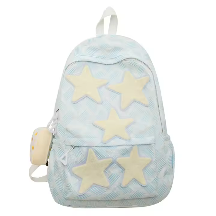 Stars Kawaii Mochila Y2k Estética Linda Pins Accesorios Carry on Mochila de viaje para portáthil para Mujer, purple,no hanger - 1