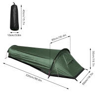 Carpa De Camping Para Un Solo Usuaria Carpa De Montaña Rusa Ligera Con Saco De Dormir Carpa De Un Habitáculo De Viaje - details 16