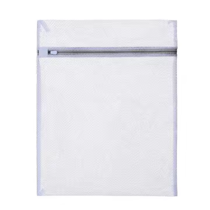 2Pcs Bolsas De Lavado Para Delicados De Malla Hidrónica Blanco 40x50cm Duraderas Y Reutilizables Para Ropa De Seda Y Delicados - 1