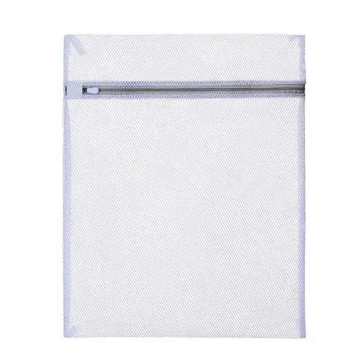 2Pcs Bolsas De Lavado Para Delicados De Malla Hidrónica Blanco 40x50cm Duraderas Y Reutilizables Para Ropa De Seda Y Delicados - 1