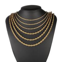 Cadena De Oro Acero Inoxidable 2-6MM Cadena De Enredado Para Hombres Y Mujeres Joyería Moda Impermeable Y No Desvanecida Para Fiesta - details 3