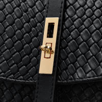 Mochila De Cuero Para Mujer LANYIBAIGE Estilo Vintage Casual Día Escuela Bolsa De Mano Negra Con Cierre De Cremallera - details 11