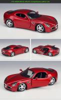 BBurago 1:32 Alfa Romeo 8C Competizione Modelo De Coche De Metal Para Colección Juguete De Simulación Alta Regalo Para Edad Superior a 14 Años - details 7