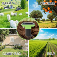 Repellente De Vibration Y Sonido Buzzer Para Exterior Impermeable Con Enchufe De Tierra Recargable Por Sol Apto Para Jardín Orquideario Courtyard - details 4