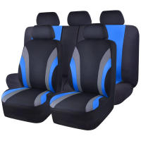 Juego completo de fundas de asiento de coche de tela de poliéster, estilo deportivo, Protector de asiento de coche Universal, se adapta a la mayoría de los coches SUV - details 18